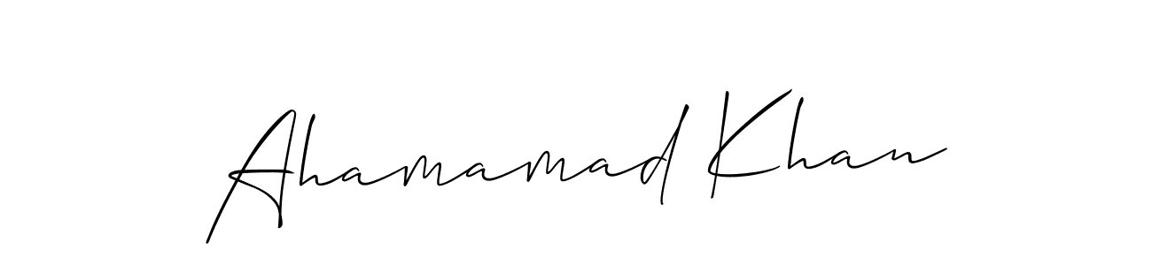 How to make Ahamamad Khan signature? Allison_Script is a professional autograph style. Create handwritten signature for Ahamamad Khan name. Ahamamad Khan signature style 2 images and pictures png