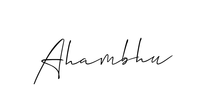 Once you've used our free online signature maker to create your best signature Allison_Script style, it's time to enjoy all of the benefits that Ahambhu name signing documents. Ahambhu signature style 2 images and pictures png