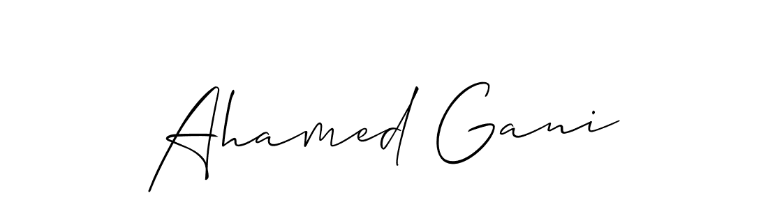 It looks lik you need a new signature style for name Ahamed Gani. Design unique handwritten (Allison_Script) signature with our free signature maker in just a few clicks. Ahamed Gani signature style 2 images and pictures png