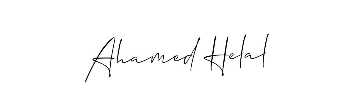 Also we have Ahamed Helal name is the best signature style. Create professional handwritten signature collection using Allison_Script autograph style. Ahamed Helal signature style 2 images and pictures png