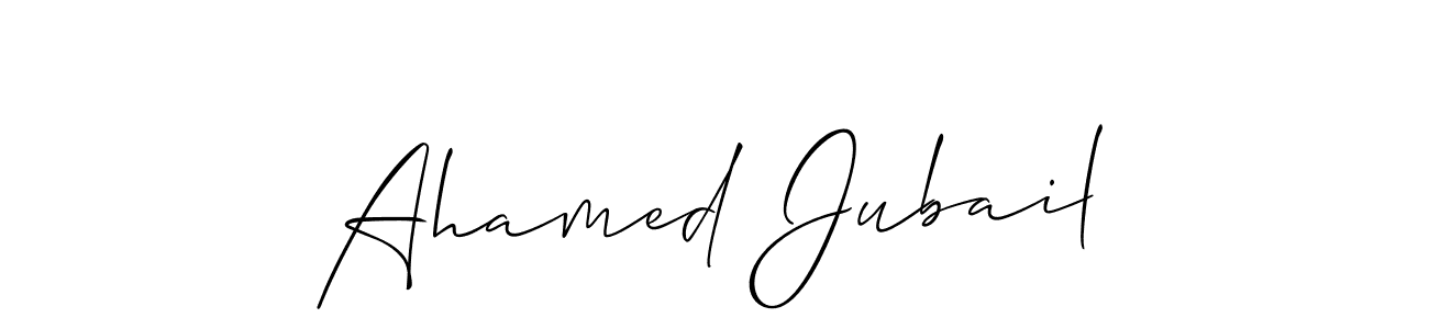 Make a beautiful signature design for name Ahamed Jubail. With this signature (Allison_Script) style, you can create a handwritten signature for free. Ahamed Jubail signature style 2 images and pictures png
