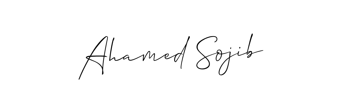 Use a signature maker to create a handwritten signature online. With this signature software, you can design (Allison_Script) your own signature for name Ahamed Sojib. Ahamed Sojib signature style 2 images and pictures png