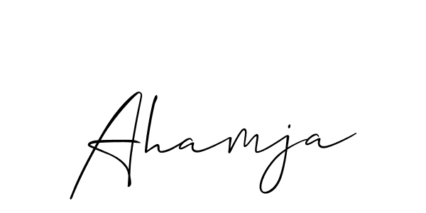 Once you've used our free online signature maker to create your best signature Allison_Script style, it's time to enjoy all of the benefits that Ahamja name signing documents. Ahamja signature style 2 images and pictures png
