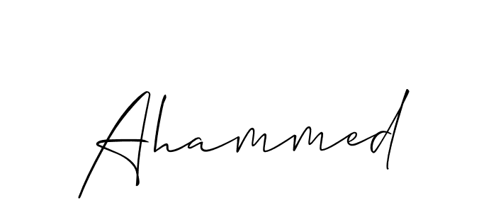 Also we have Ahammed name is the best signature style. Create professional handwritten signature collection using Allison_Script autograph style. Ahammed signature style 2 images and pictures png