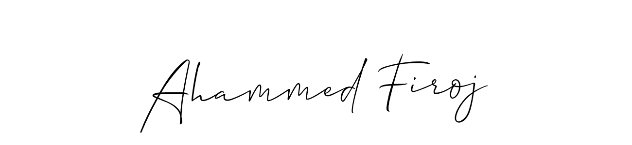 Also we have Ahammed Firoj name is the best signature style. Create professional handwritten signature collection using Allison_Script autograph style. Ahammed Firoj signature style 2 images and pictures png