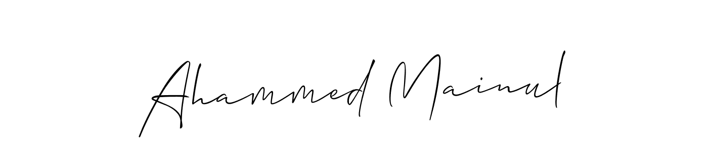 How to make Ahammed Mainul signature? Allison_Script is a professional autograph style. Create handwritten signature for Ahammed Mainul name. Ahammed Mainul signature style 2 images and pictures png