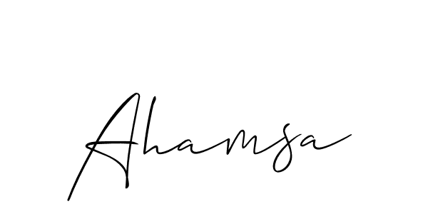 Once you've used our free online signature maker to create your best signature Allison_Script style, it's time to enjoy all of the benefits that Ahamsa name signing documents. Ahamsa signature style 2 images and pictures png