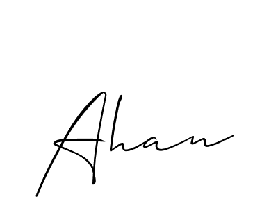 Best and Professional Signature Style for Ahan. Allison_Script Best Signature Style Collection. Ahan signature style 2 images and pictures png