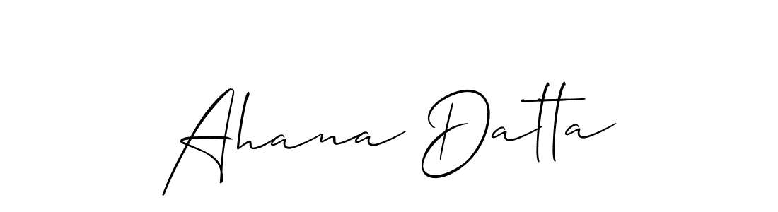 How to make Ahana Datta signature? Allison_Script is a professional autograph style. Create handwritten signature for Ahana Datta name. Ahana Datta signature style 2 images and pictures png