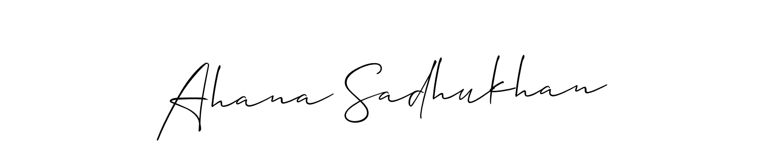 Also we have Ahana Sadhukhan name is the best signature style. Create professional handwritten signature collection using Allison_Script autograph style. Ahana Sadhukhan signature style 2 images and pictures png