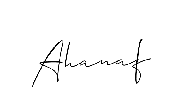 Make a beautiful signature design for name Ahanaf. With this signature (Allison_Script) style, you can create a handwritten signature for free. Ahanaf signature style 2 images and pictures png