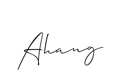 if you are searching for the best signature style for your name Ahang. so please give up your signature search. here we have designed multiple signature styles  using Allison_Script. Ahang signature style 2 images and pictures png