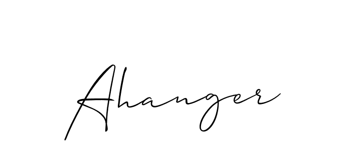 Also we have Ahanger name is the best signature style. Create professional handwritten signature collection using Allison_Script autograph style. Ahanger signature style 2 images and pictures png