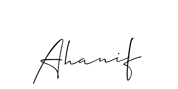 How to Draw Ahanif signature style? Allison_Script is a latest design signature styles for name Ahanif. Ahanif signature style 2 images and pictures png