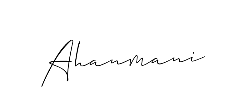 Create a beautiful signature design for name Ahanmani. With this signature (Allison_Script) fonts, you can make a handwritten signature for free. Ahanmani signature style 2 images and pictures png