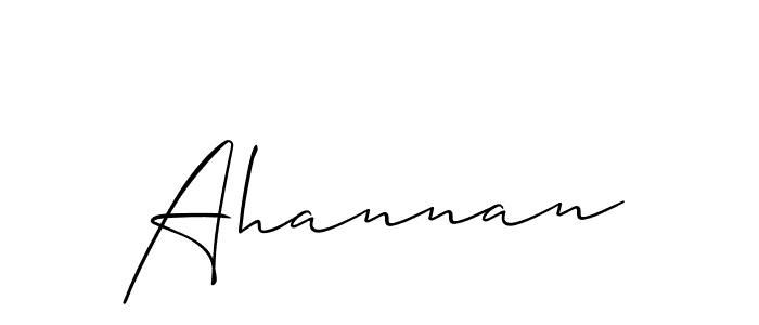 The best way (Allison_Script) to make a short signature is to pick only two or three words in your name. The name Ahannan include a total of six letters. For converting this name. Ahannan signature style 2 images and pictures png