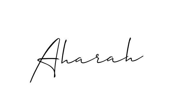 Also You can easily find your signature by using the search form. We will create Aharah name handwritten signature images for you free of cost using Allison_Script sign style. Aharah signature style 2 images and pictures png