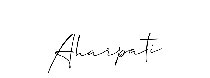 How to Draw Aharpati signature style? Allison_Script is a latest design signature styles for name Aharpati. Aharpati signature style 2 images and pictures png