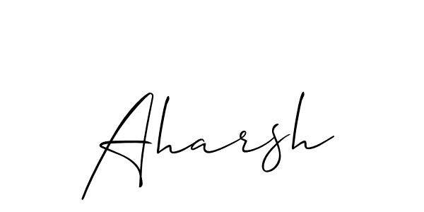 The best way (Allison_Script) to make a short signature is to pick only two or three words in your name. The name Aharsh include a total of six letters. For converting this name. Aharsh signature style 2 images and pictures png