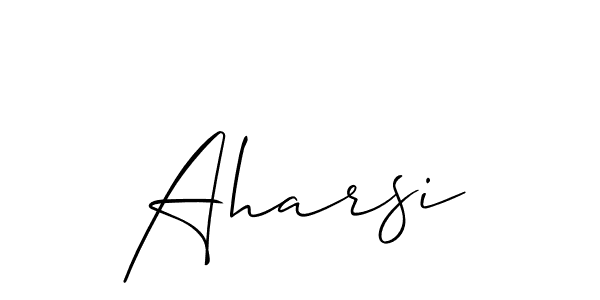 How to make Aharsi name signature. Use Allison_Script style for creating short signs online. This is the latest handwritten sign. Aharsi signature style 2 images and pictures png