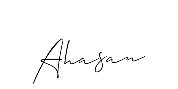 Best and Professional Signature Style for Ahasan. Allison_Script Best Signature Style Collection. Ahasan signature style 2 images and pictures png