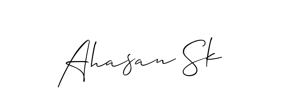 Make a short Ahasan Sk signature style. Manage your documents anywhere anytime using Allison_Script. Create and add eSignatures, submit forms, share and send files easily. Ahasan Sk signature style 2 images and pictures png