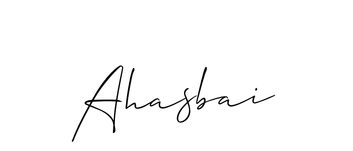 Allison_Script is a professional signature style that is perfect for those who want to add a touch of class to their signature. It is also a great choice for those who want to make their signature more unique. Get Ahasbai name to fancy signature for free. Ahasbai signature style 2 images and pictures png