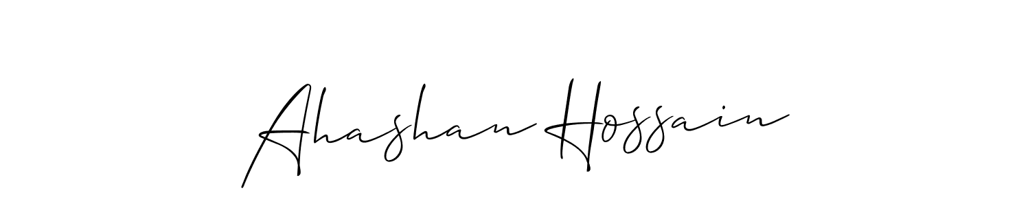 Once you've used our free online signature maker to create your best signature Allison_Script style, it's time to enjoy all of the benefits that Ahashan Hossain name signing documents. Ahashan Hossain signature style 2 images and pictures png