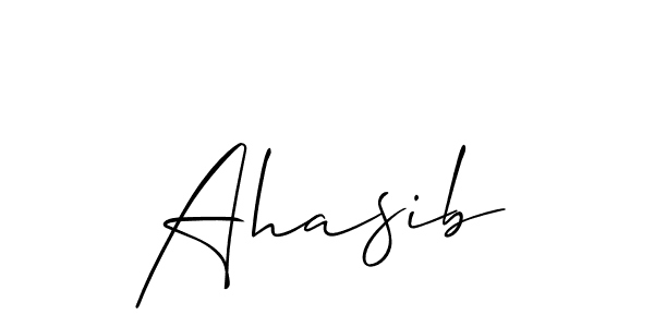 Design your own signature with our free online signature maker. With this signature software, you can create a handwritten (Allison_Script) signature for name Ahasib. Ahasib signature style 2 images and pictures png