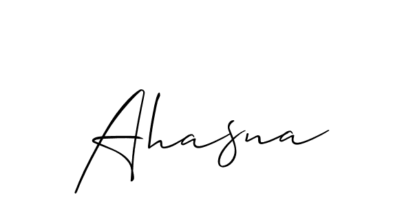 You should practise on your own different ways (Allison_Script) to write your name (Ahasna) in signature. don't let someone else do it for you. Ahasna signature style 2 images and pictures png