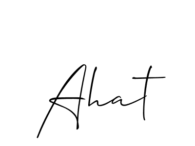 You should practise on your own different ways (Allison_Script) to write your name (Ahat) in signature. don't let someone else do it for you. Ahat signature style 2 images and pictures png