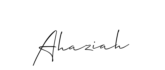 Design your own signature with our free online signature maker. With this signature software, you can create a handwritten (Allison_Script) signature for name Ahaziah. Ahaziah signature style 2 images and pictures png