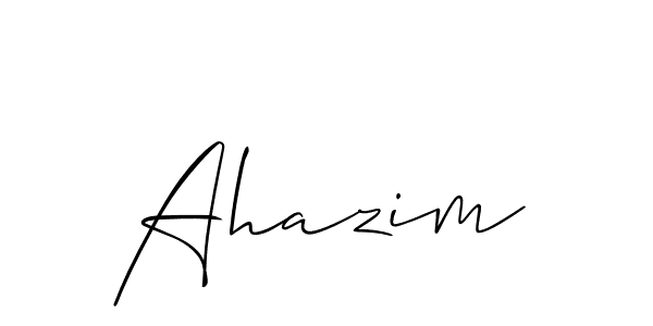 It looks lik you need a new signature style for name Ahazim. Design unique handwritten (Allison_Script) signature with our free signature maker in just a few clicks. Ahazim signature style 2 images and pictures png