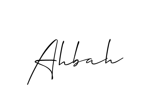 How to make Ahbah name signature. Use Allison_Script style for creating short signs online. This is the latest handwritten sign. Ahbah signature style 2 images and pictures png