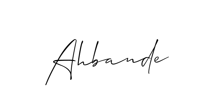 How to Draw Ahbande signature style? Allison_Script is a latest design signature styles for name Ahbande. Ahbande signature style 2 images and pictures png