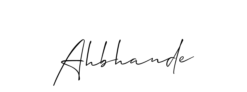 How to Draw Ahbhande signature style? Allison_Script is a latest design signature styles for name Ahbhande. Ahbhande signature style 2 images and pictures png