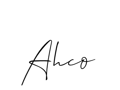 You can use this online signature creator to create a handwritten signature for the name Ahco. This is the best online autograph maker. Ahco signature style 2 images and pictures png