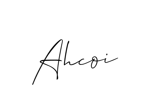 Best and Professional Signature Style for Ahcoi. Allison_Script Best Signature Style Collection. Ahcoi signature style 2 images and pictures png
