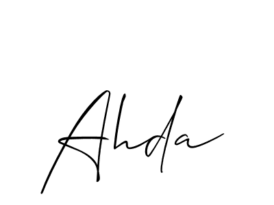 Also You can easily find your signature by using the search form. We will create Ahda name handwritten signature images for you free of cost using Allison_Script sign style. Ahda signature style 2 images and pictures png