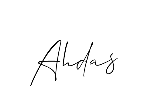 Also we have Ahdas name is the best signature style. Create professional handwritten signature collection using Allison_Script autograph style. Ahdas signature style 2 images and pictures png