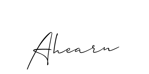 You should practise on your own different ways (Allison_Script) to write your name (Ahearn) in signature. don't let someone else do it for you. Ahearn signature style 2 images and pictures png