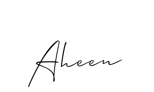 Also we have Aheen name is the best signature style. Create professional handwritten signature collection using Allison_Script autograph style. Aheen signature style 2 images and pictures png