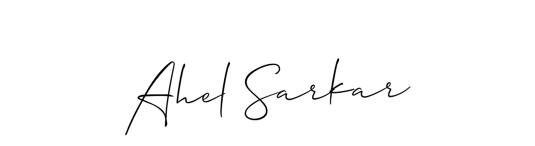 Also we have Ahel Sarkar name is the best signature style. Create professional handwritten signature collection using Allison_Script autograph style. Ahel Sarkar signature style 2 images and pictures png