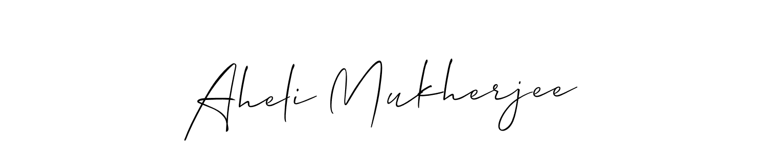 Create a beautiful signature design for name Aheli Mukherjee. With this signature (Allison_Script) fonts, you can make a handwritten signature for free. Aheli Mukherjee signature style 2 images and pictures png