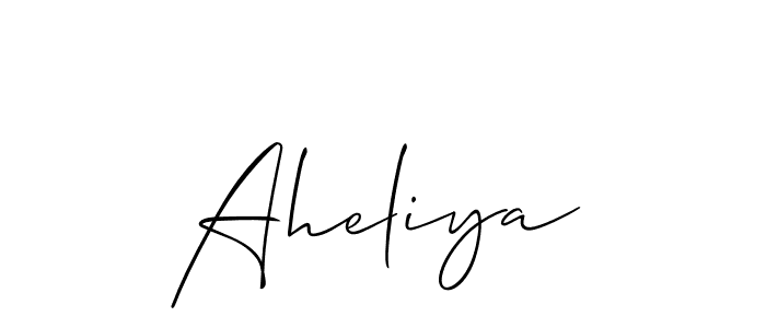 How to make Aheliya signature? Allison_Script is a professional autograph style. Create handwritten signature for Aheliya name. Aheliya signature style 2 images and pictures png