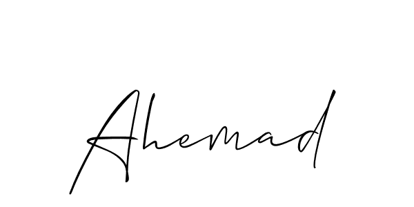 if you are searching for the best signature style for your name Ahemad. so please give up your signature search. here we have designed multiple signature styles  using Allison_Script. Ahemad signature style 2 images and pictures png