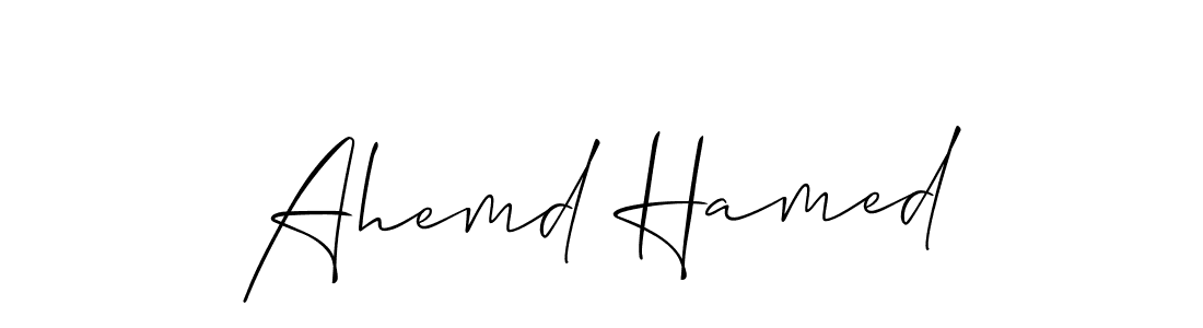 Make a short Ahemd Hamed signature style. Manage your documents anywhere anytime using Allison_Script. Create and add eSignatures, submit forms, share and send files easily. Ahemd Hamed signature style 2 images and pictures png