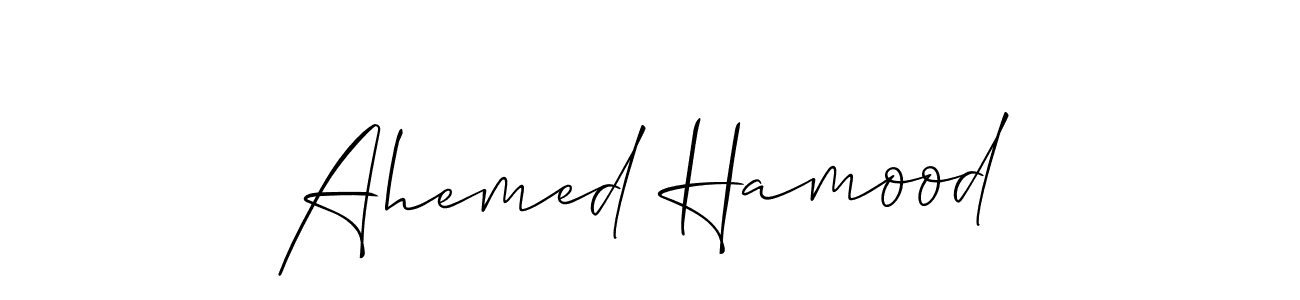 Create a beautiful signature design for name Ahemed Hamood. With this signature (Allison_Script) fonts, you can make a handwritten signature for free. Ahemed Hamood signature style 2 images and pictures png