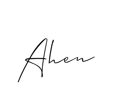 You can use this online signature creator to create a handwritten signature for the name Ahen. This is the best online autograph maker. Ahen signature style 2 images and pictures png