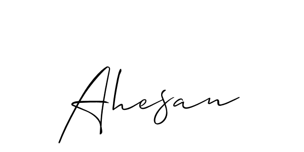 How to make Ahesan signature? Allison_Script is a professional autograph style. Create handwritten signature for Ahesan name. Ahesan signature style 2 images and pictures png
